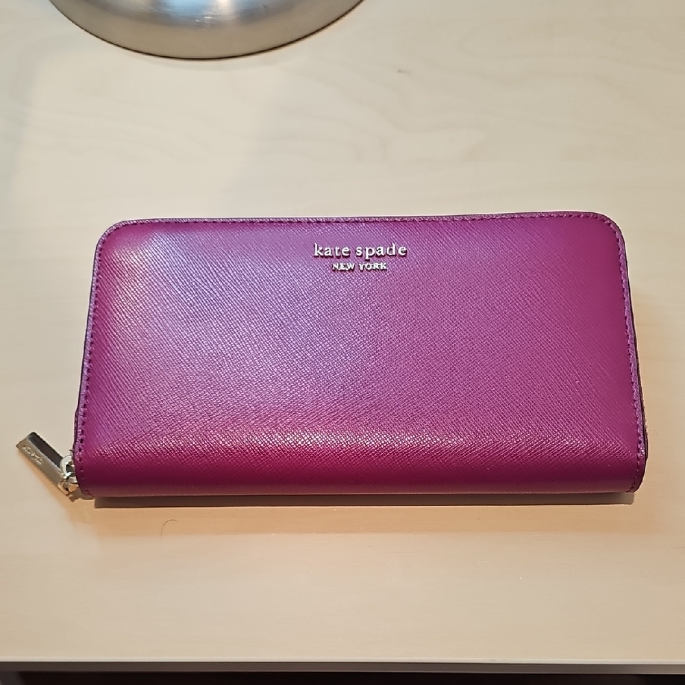 Kate Spade Magenta Zip Wallet Large